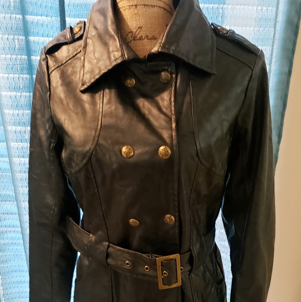 Paper Denim and Cloth Trendy Faux Leather Jacket